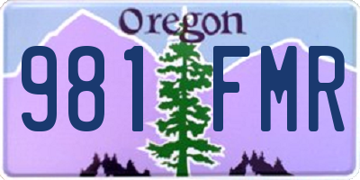 OR license plate 981FMR
