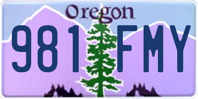 OR license plate 981FMY