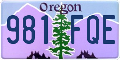 OR license plate 981FQE