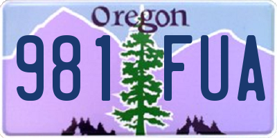 OR license plate 981FUA