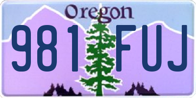 OR license plate 981FUJ