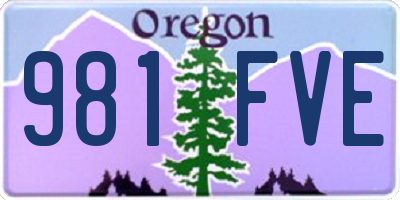 OR license plate 981FVE