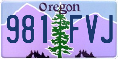 OR license plate 981FVJ