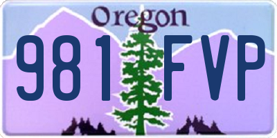 OR license plate 981FVP