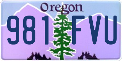 OR license plate 981FVU