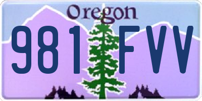 OR license plate 981FVV