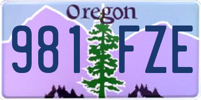 OR license plate 981FZE