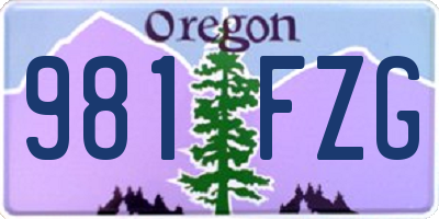 OR license plate 981FZG