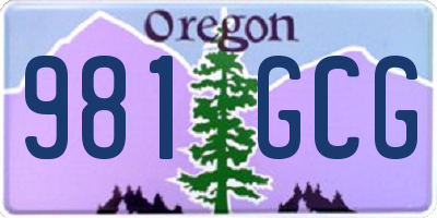 OR license plate 981GCG