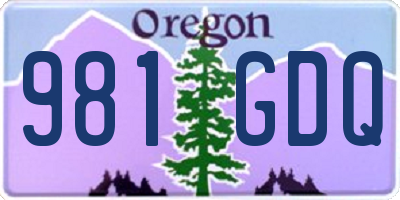 OR license plate 981GDQ