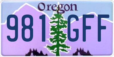 OR license plate 981GFF