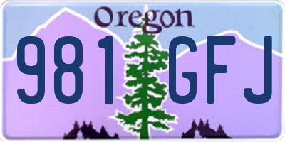 OR license plate 981GFJ