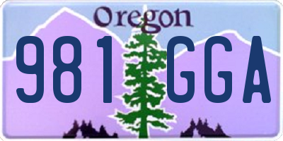 OR license plate 981GGA