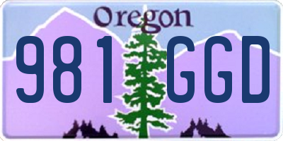 OR license plate 981GGD