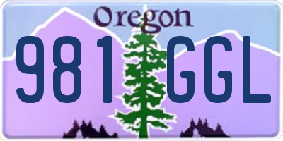 OR license plate 981GGL