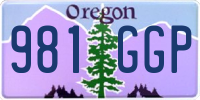 OR license plate 981GGP