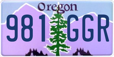 OR license plate 981GGR