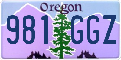 OR license plate 981GGZ