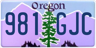 OR license plate 981GJC