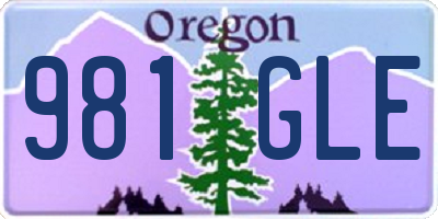 OR license plate 981GLE