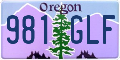 OR license plate 981GLF
