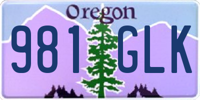 OR license plate 981GLK