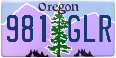 OR license plate 981GLR