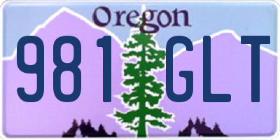OR license plate 981GLT