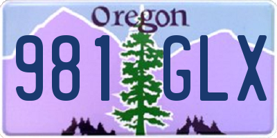 OR license plate 981GLX