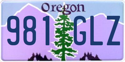 OR license plate 981GLZ