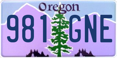 OR license plate 981GNE