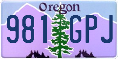 OR license plate 981GPJ