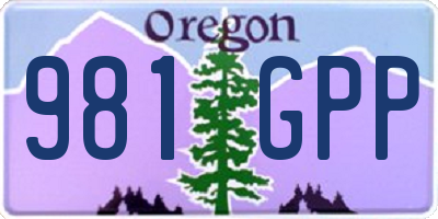 OR license plate 981GPP