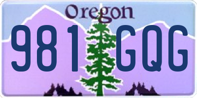 OR license plate 981GQG