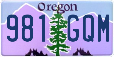 OR license plate 981GQM
