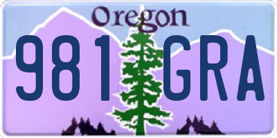 OR license plate 981GRA