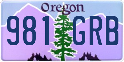 OR license plate 981GRB