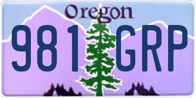 OR license plate 981GRP