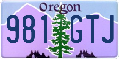 OR license plate 981GTJ