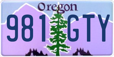 OR license plate 981GTY