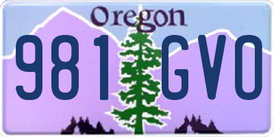 OR license plate 981GVO