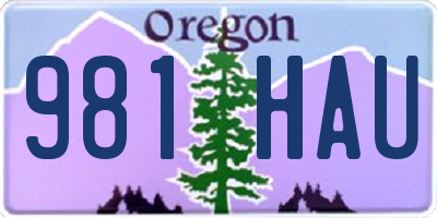 OR license plate 981HAU