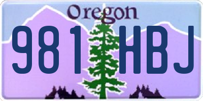 OR license plate 981HBJ