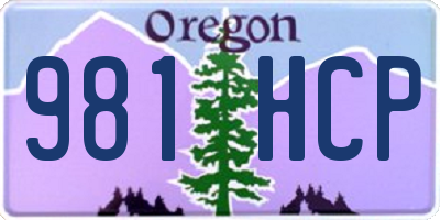 OR license plate 981HCP