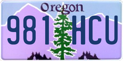 OR license plate 981HCU