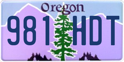 OR license plate 981HDT