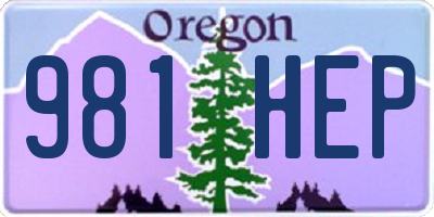 OR license plate 981HEP