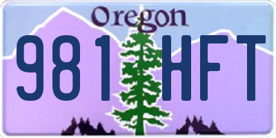 OR license plate 981HFT
