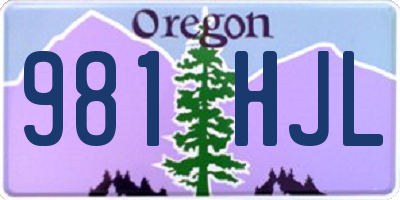 OR license plate 981HJL