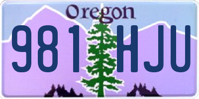 OR license plate 981HJU